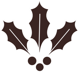 Holly berry icon isolated on white background.