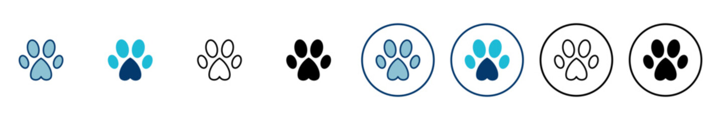 Paw icon vector isolated on white background. Paw Print icon