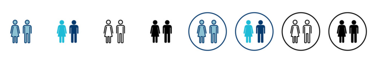 Man and woman icon vector isolated on white background. male and female symbol