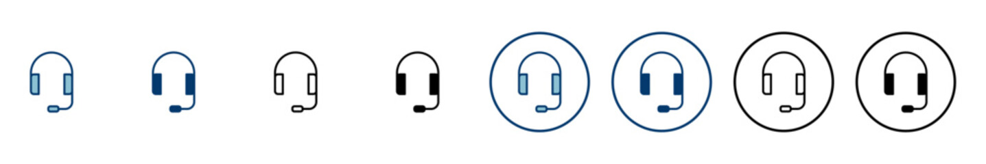 Headphone icon vector isolated on white background. Headphone vector icon. Call us