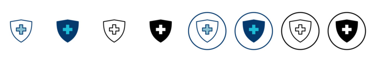 Obraz premium Health insurance icon vector isolated on white background. Insurance health document icon