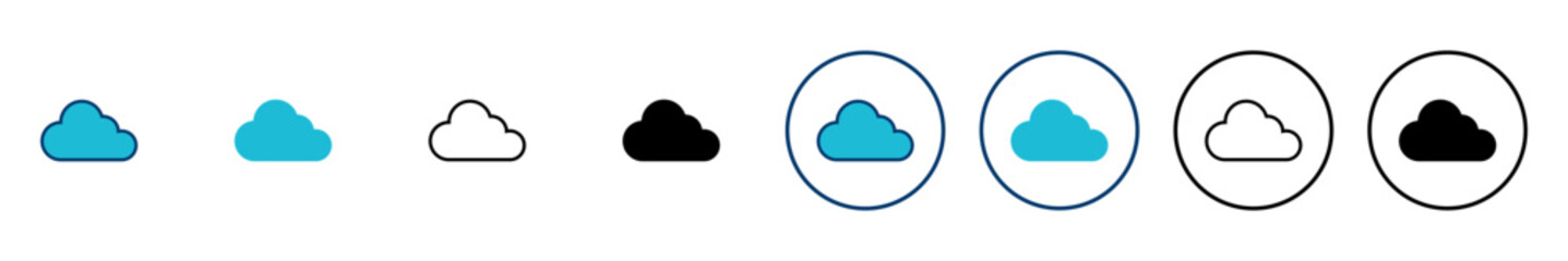 Cloud icon vector isolated on white background. cloud computing icon