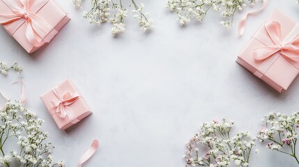 A top view of a company invitation card with a card frame background featuring ample white space for text. This elegant design showcases a clean and professional layout, perfect for corporate events, 