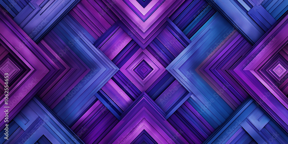 Poster purple and blue geometric shapes creating a modern abstract background