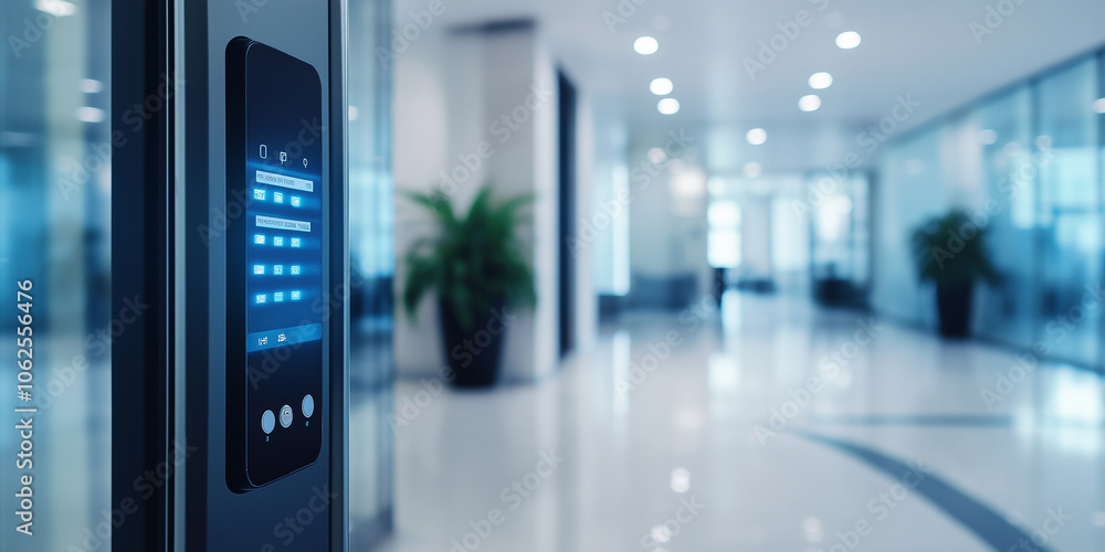 Poster smart office building automation system controlling lighting and temperature