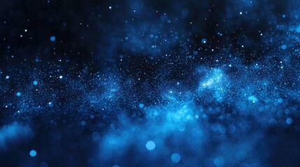 Obraz premium Abstract Blue Glitter and Bokeh Background