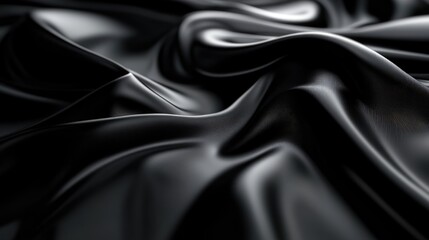 Obraz premium Abstract Black Draped Fabric with Textured Surface