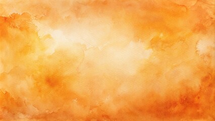 Obraz premium Wide-angle abstract light orange watercolor painting