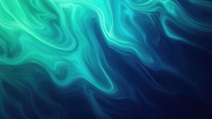 Fototapeta premium Abstract Swirling Blue and Green Pattern with Thin Lines