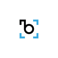 Abstract Letter B Camera Focus Logo