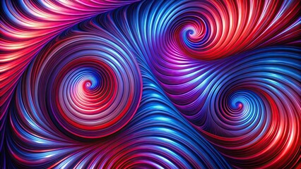 Fototapeta premium Wide-Angle abstract red blue and purple spiral background