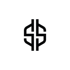 Stylized Letter SS Sign Monogram