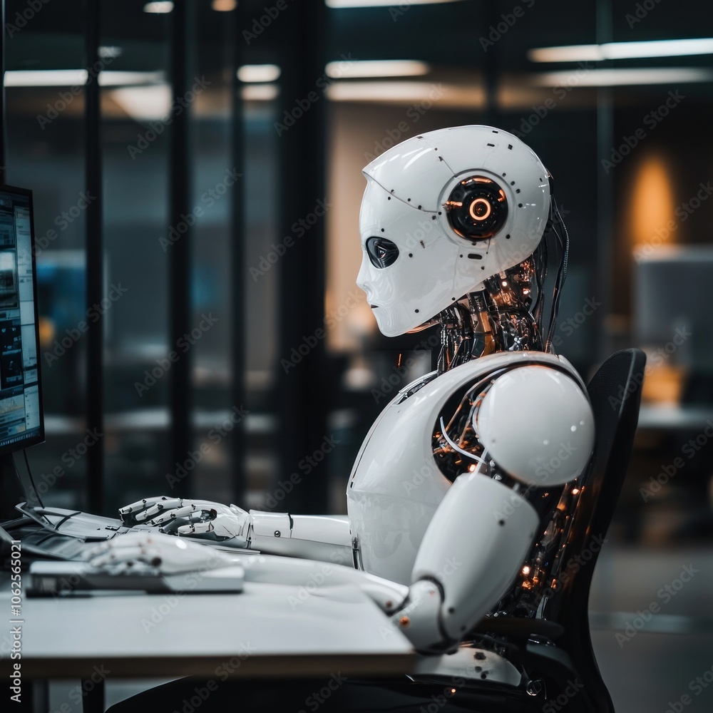 Poster robot using computer