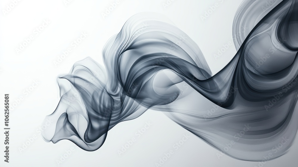 Poster a striking poster template featuring an interplay of abstract forms set against a clean white backdr