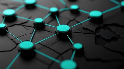 Obraz premium Global Network Connection Abstract Futuristic Data Exchange Concept