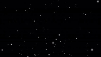 Looping Snowflake Particles Overlay with Transparent Background for Holiday, Christmas, and Winter Videos