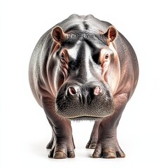 hippopotamus isolated on white background