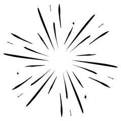 Obraz premium Hand drawn fireworks illustration 