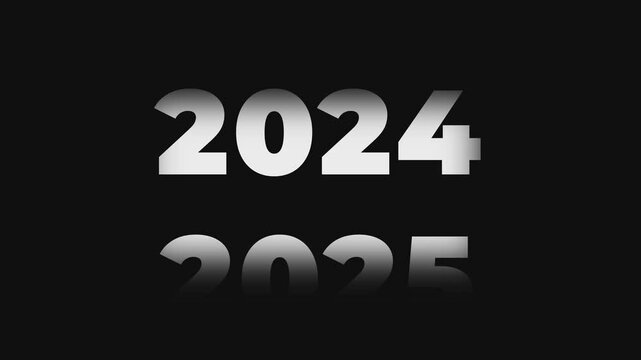 New year 2025 scroll animation. Rolling motion graphic new year.