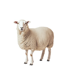 Fototapeta premium A Close-up of a Fluffy Sheep