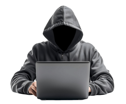 Transparent Background Hacker Illustration