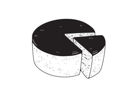 recommend clip art: カット面のあるチーズケーキの線画