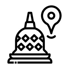 Borobudur Line Icon