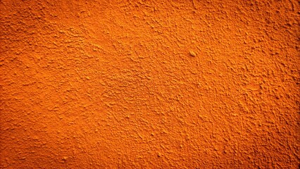 Naklejka premium Wide-angle bright orange cement wall with vintage painted texture, selective focus