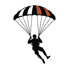parachute man vector on white background