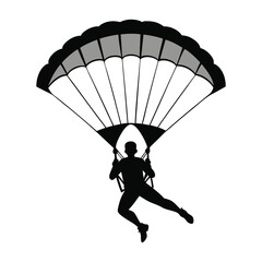 parachute man vector on white background