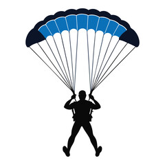 parachute man vector on white background