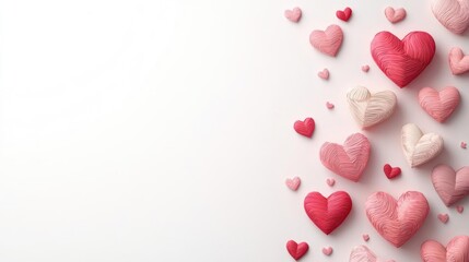Obraz premium A romantic graphic design celebrating Valentine's Day with hearts and flowers.