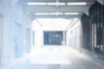 Blurred Entrance of Modern Building Background.