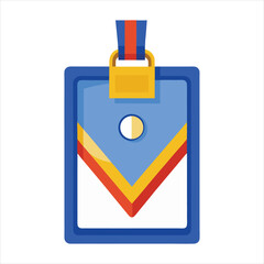 badge holder vector,