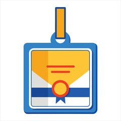 badge holder on white background