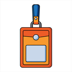 badge holder on white background