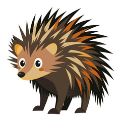 Download Porcupine Vector Art Illustration . This Design Concept Isolated Premium Vector. 