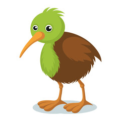 Download Kiwi Bird Vector Art Illustration . This Design Concept Isolated Premium Vector. 