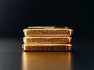Shiny Gold Bars Representing Safe Investment and Wealth Accumulation