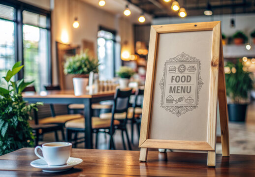 Brown Paper Menu Mockup Template with Gen AI
