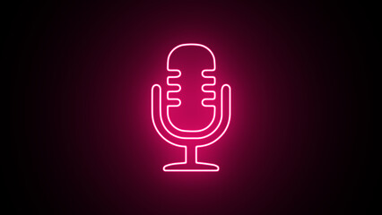 Microphone and Audio Equipment - Isolated Black Line Art Design for Music, Podcast, and Broadcasting Applications in Flat Minimalist Style, Ideal for Apps and Media Graphics