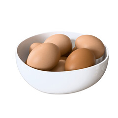 eggs isolated on transparent or white background food egg 3d