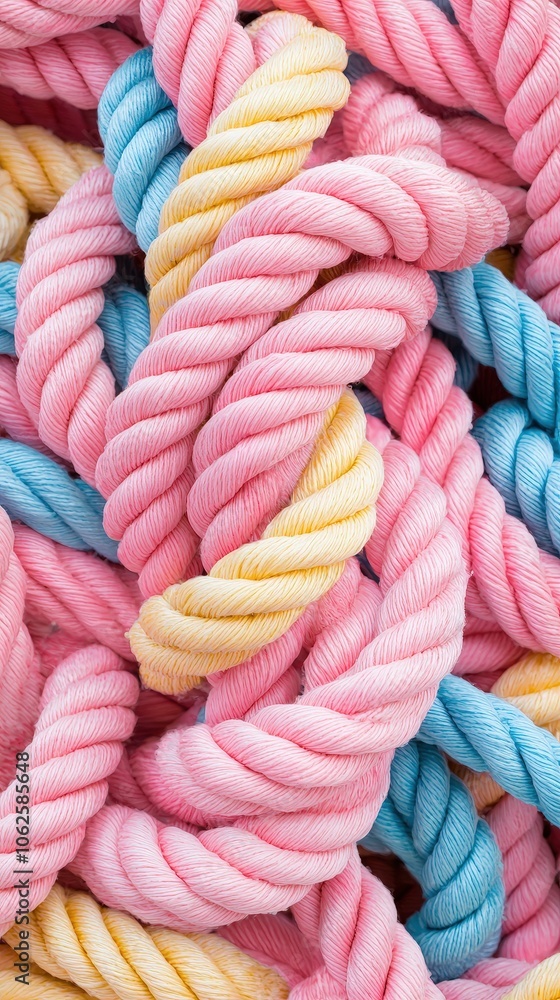Poster colorful twisted ropes background texture abstract design unity teamwork