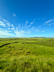 Thingvellir, Iceland - August 12, 2024: Landscape scenery in the region around Thingvellir National Park in Iceland
