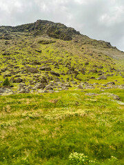 Reykjavik, Iceland - August 12, 2024: Landscape scenery in the region around Reykjavik in Iceland
