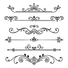 calligraphic dividers decorative retro page divider