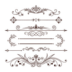 calligraphic dividers decorative retro page divider