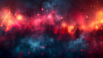 Abstract Red and Blue Geometric Background Animation