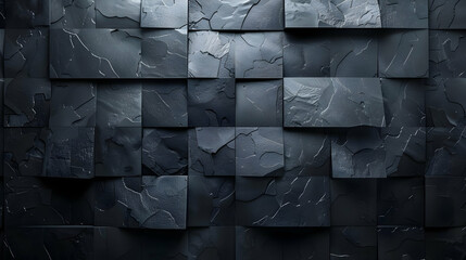 Abstract Black Tile Wall Texture | 4K Loop Animation