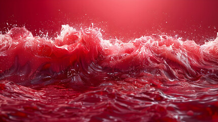 Abstract Red Liquid Wave Animation - Dynamic, Flowing Background